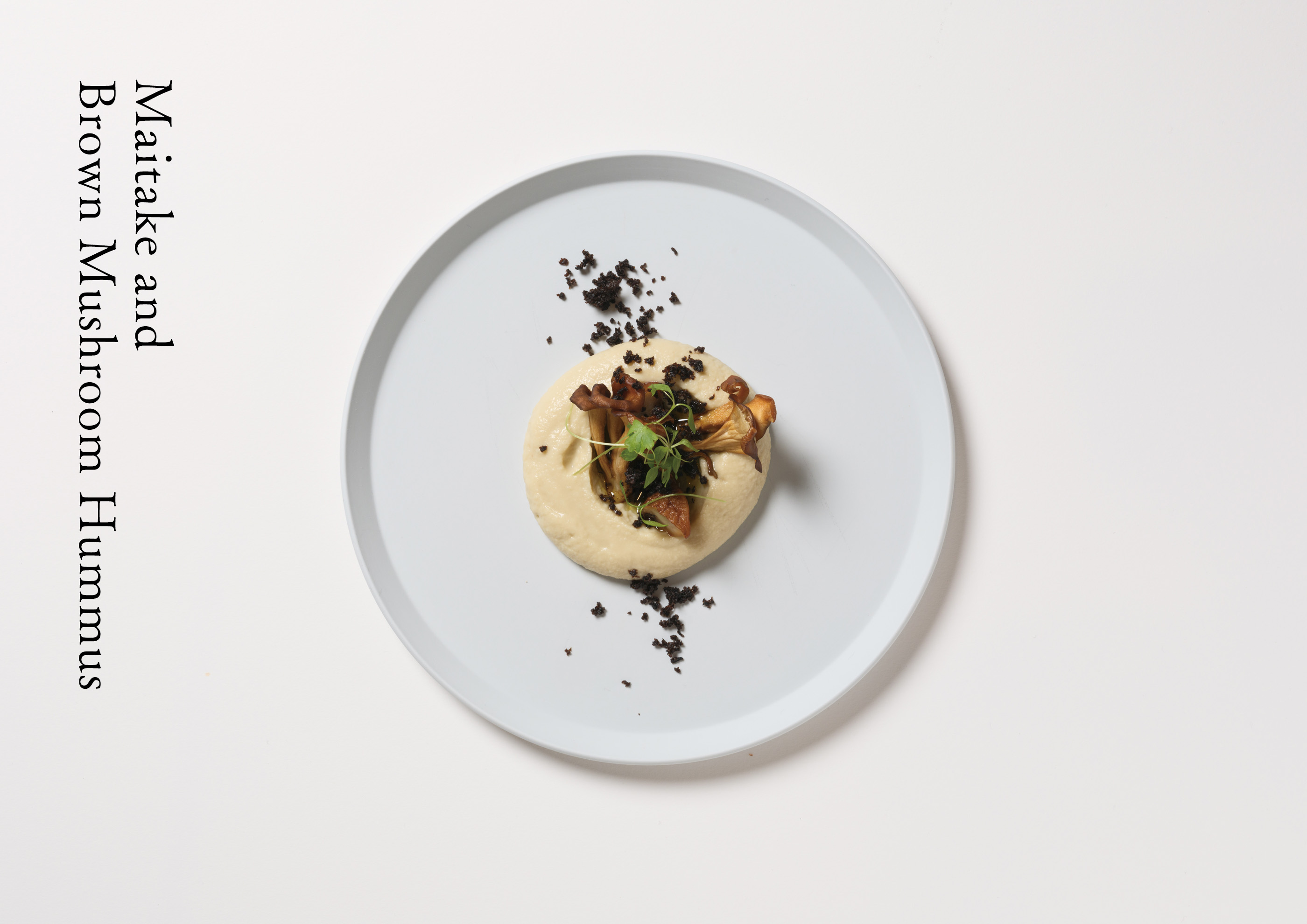 A photo of “Maitake and Brown Mushroom Hummus”