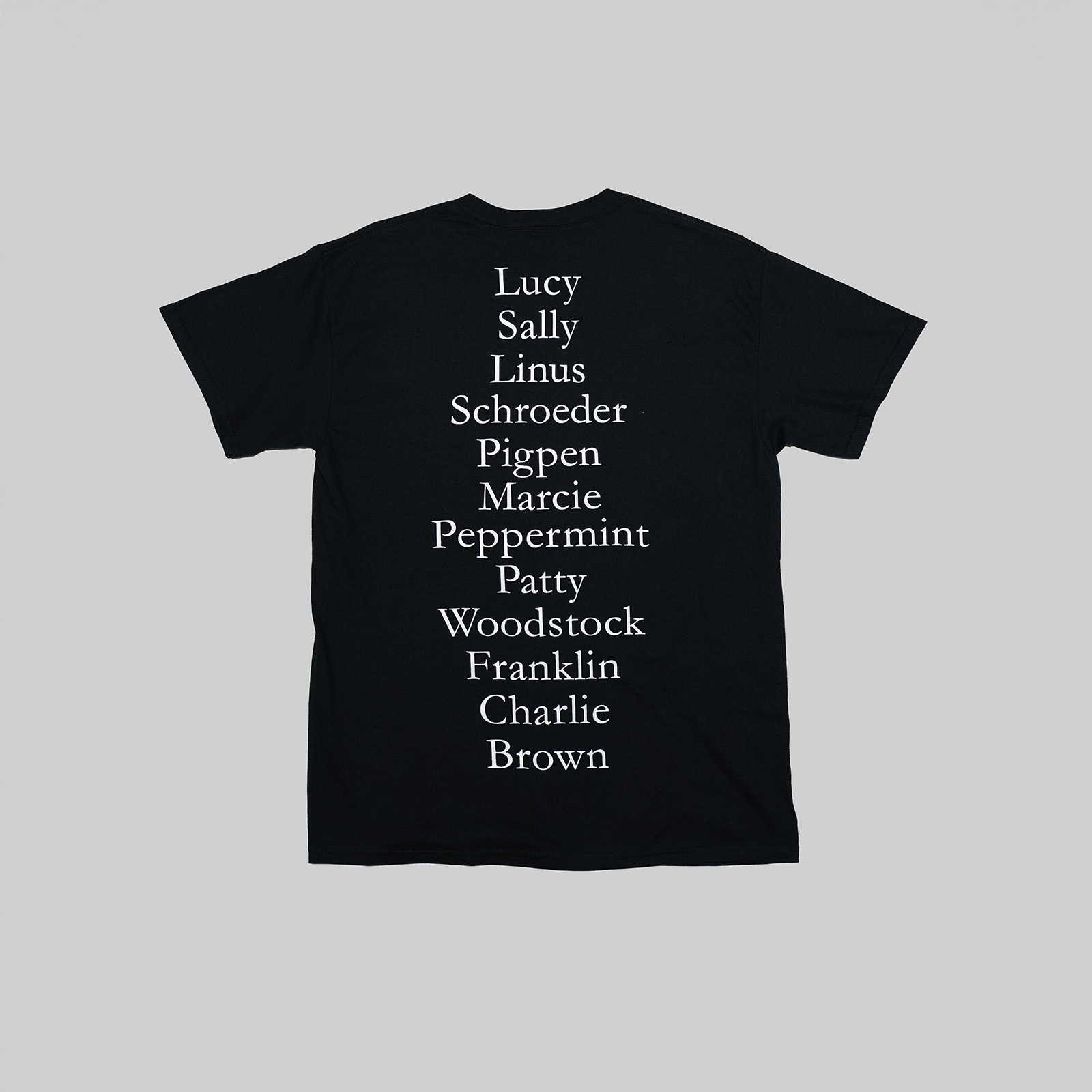 「ピーナッツ・ギャングTee」Blackカラーの商品画像。