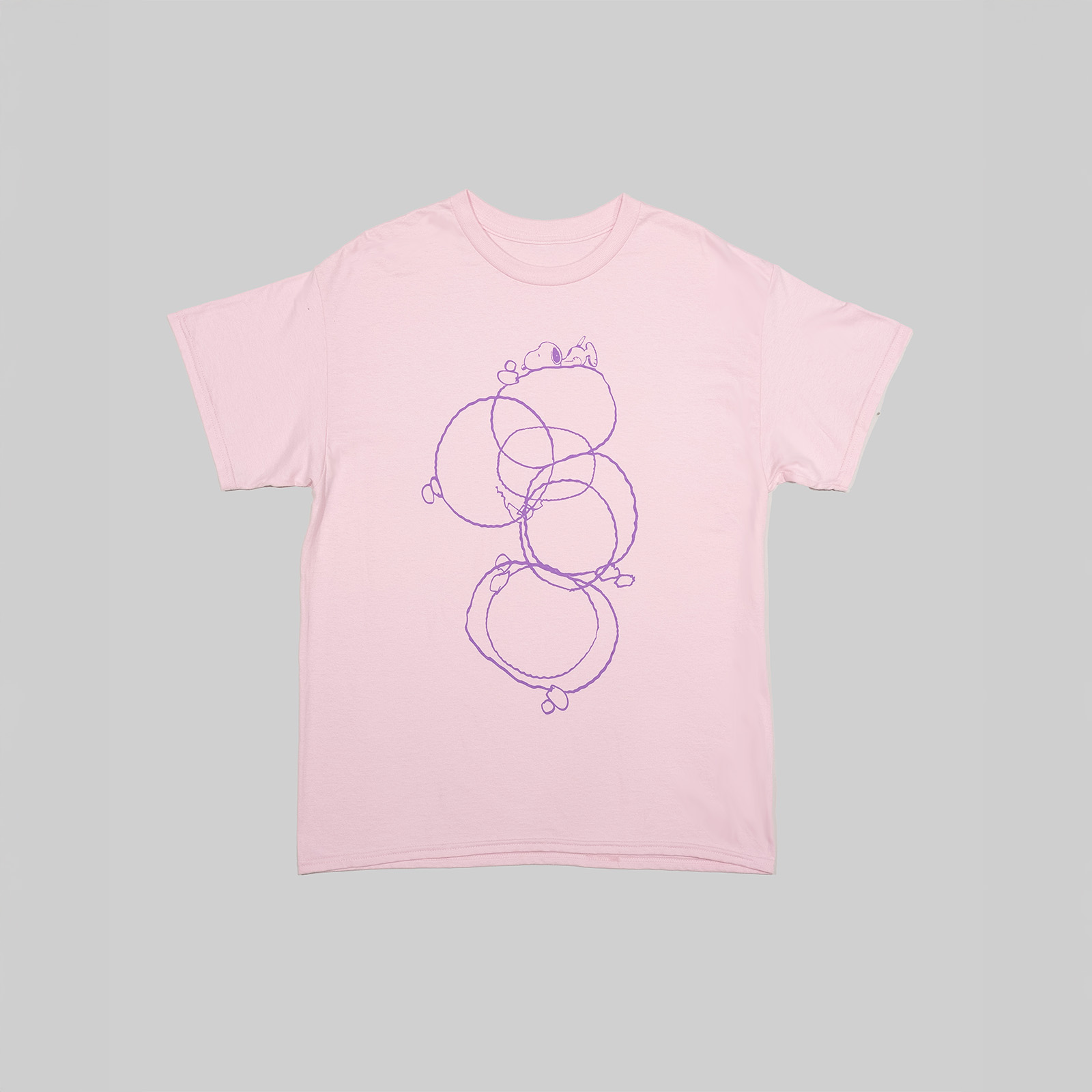 「スヌーピーTee」Pinkカラーの商品画像。