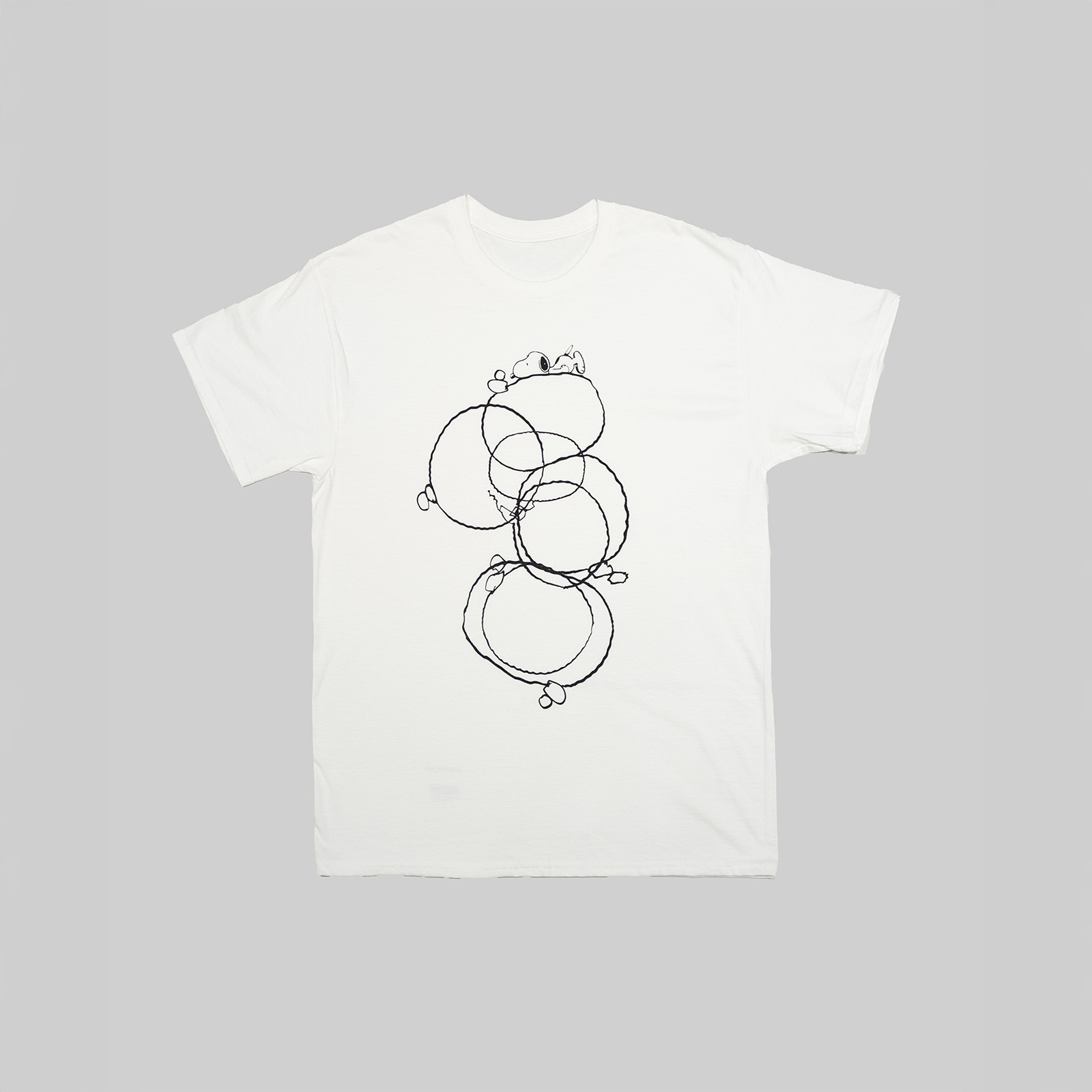 「スヌーピーTee」Whiteカラーの商品画像。