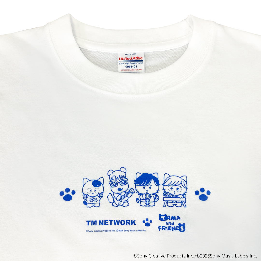 「タマ&フレンズ コラボ・Tシャツ」のアップ写真。